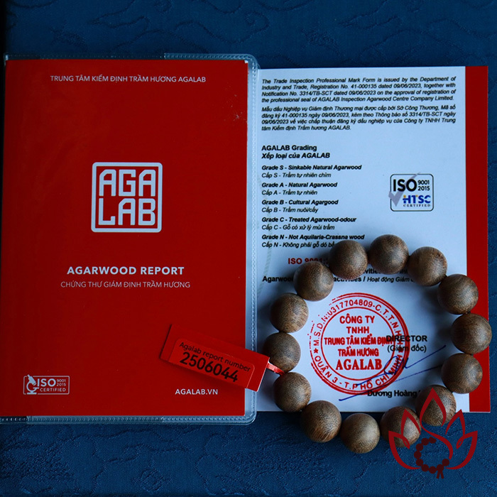 Vòng Trầm Hương Hạt Tròn | 14 Ly | Trầm Tốc Kiến Tự Nhiên Lâu Năm